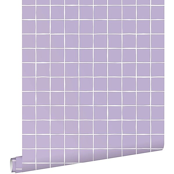 ESTAhome Tapete Karomuster Violett 50 x 900 cm günstig online kaufen