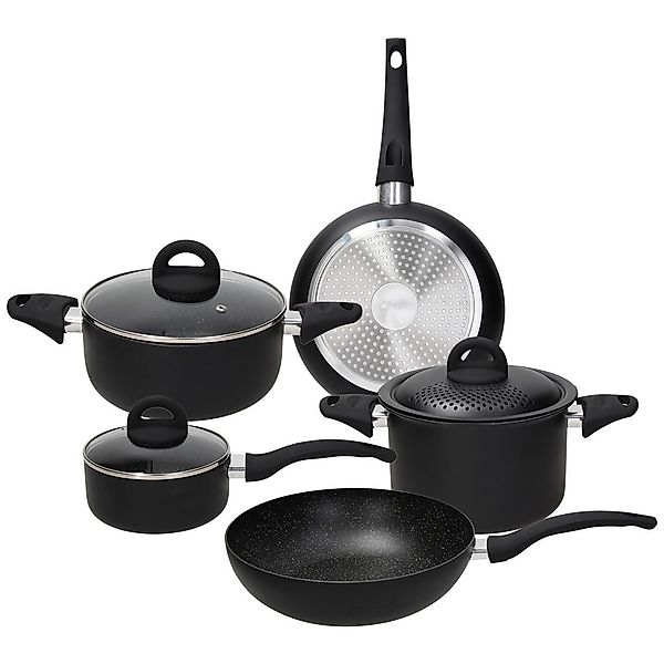 TOGNANA Topfset Grancucina Rock Black schwarz Aluminium 8 tlg. günstig online kaufen