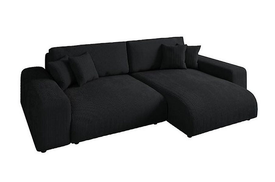 luma-home Ecksofa 21008, mit Schlaffunktion und Bettkasten 255x165 cm, Well günstig online kaufen