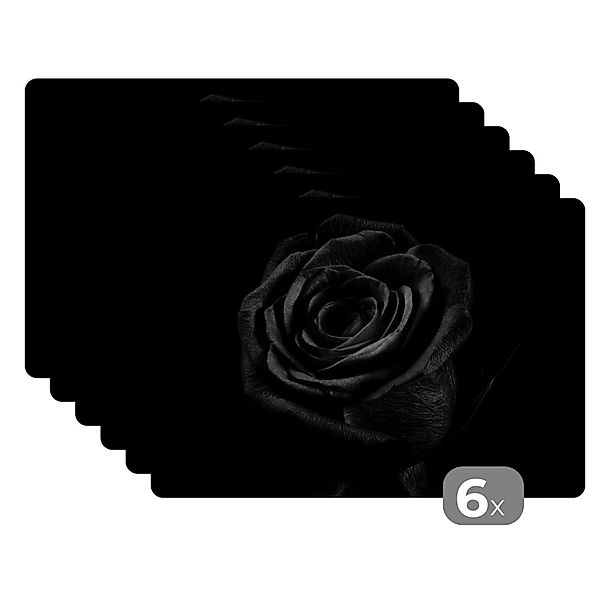 MuchoWow Platzset Rose - Schwarz - günstig online kaufen