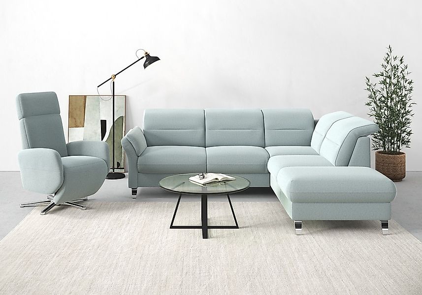 sit&more Ecksofa "Grenoble L-Form mit Federkern" wahlweise mit Bettfunktion günstig online kaufen