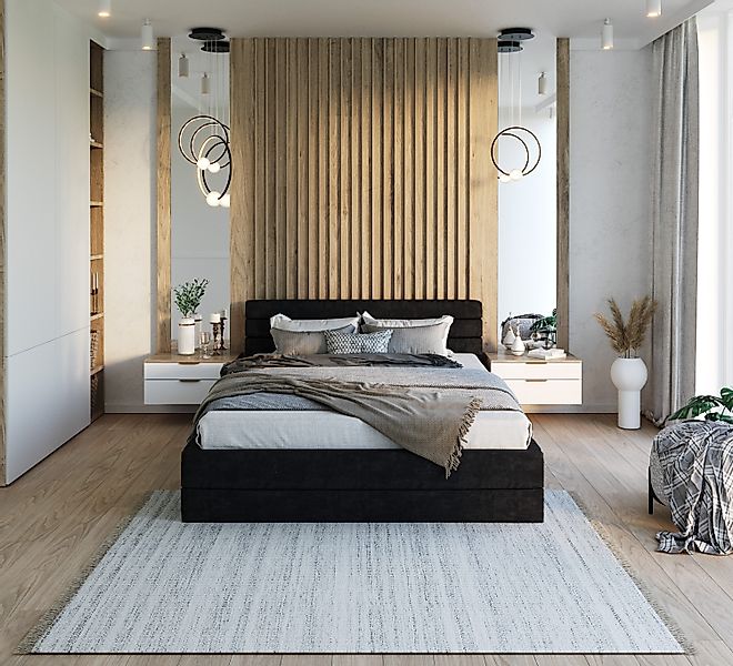 thematys Polsterbett Bett Stauraumbett aus Velours, 120x200, 140x200, 160x2 günstig online kaufen