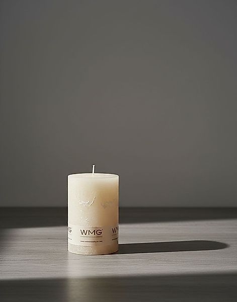 Stumpenkerze Rustikal Höhe 10 cm, Durchmesser 7 cm Sand günstig online kaufen