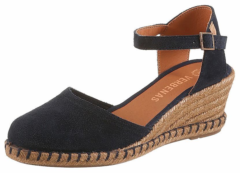 VERBENAS Slingpumps Keilsandalette, Sommerschuh, Urlaubsschuh mit Bastbesat günstig online kaufen