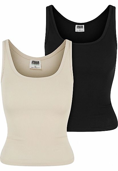 URBAN CLASSICS Muskelshirt "Urban Classics Ladies Organic Basic Rib Top 2-P günstig online kaufen