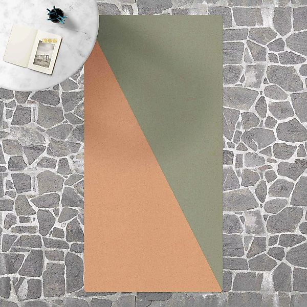 Kork-Teppich Einfaches Olivgrünes Dreieck günstig online kaufen