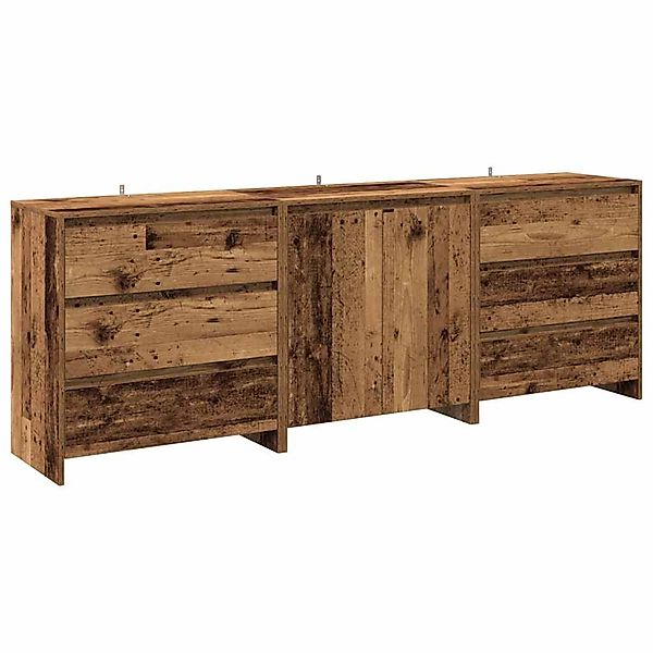 vidaXL 3-Tlg Sideboard Altholz-Optik Holzwerkstoff 3329179 günstig online kaufen