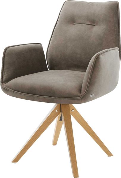 DELIFE Polsterstuhl Zoa-Flex, Holzgestell kantig Natur günstig online kaufen