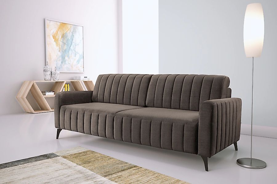 exxpo - sofa fashion 3-Sitzer "Grande, Schlafsofa, Dauerschläfer, Microvelo günstig online kaufen