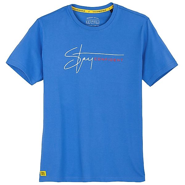 redfield Rundhalsshirt Redfield Übergrößen T-Shirt blau günstig online kaufen