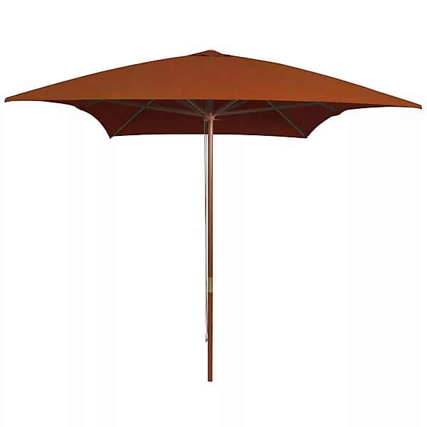 Sonnenschirm Mit Holzmast Terrakotta-rot 200x300 Cm günstig online kaufen