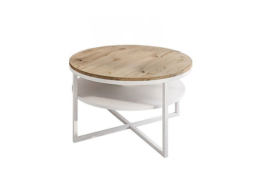 Lookway Couchtisch CIRI-X LOFT mit Ablage (1 Tisch), Durchmesser: ⌀ 70 cm günstig online kaufen