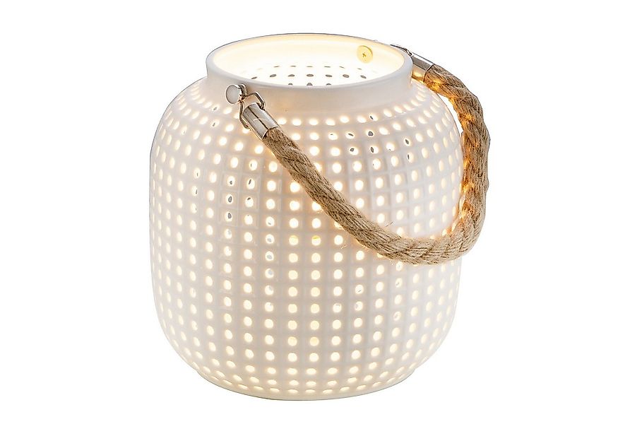 NOWA Tischleuchte Tischlampe Wohnzimmer Tischleuchte Keramik weiß Deko Late günstig online kaufen