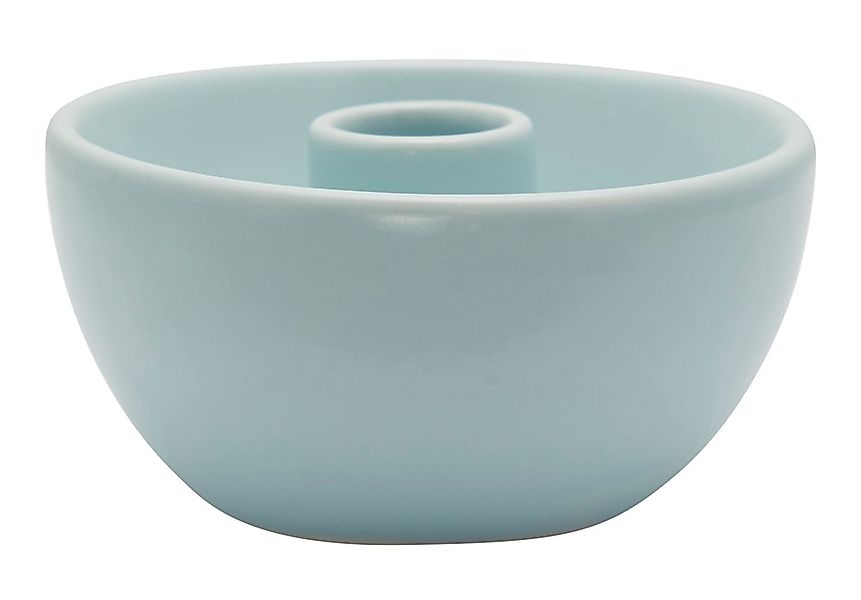 Greengate Kerzenhalter Kerzenleuchter Rund Pale Blue (10 cm) günstig online kaufen