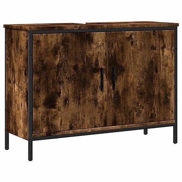 vidaXL Waschbeckenunterschrank Räuchereiche 80x30x60 cm Holzwerkstoff 84245 günstig online kaufen