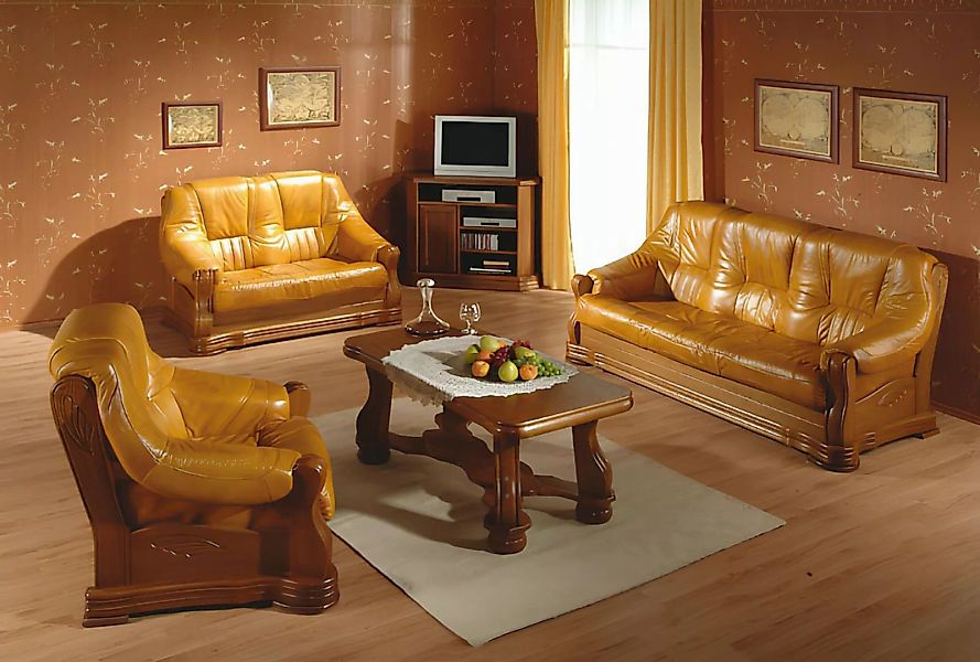 Xlmoebel Sofa Traditionelles Sofa-Set aus Holz 3+2 Teile Komplett - Sitzpol günstig online kaufen