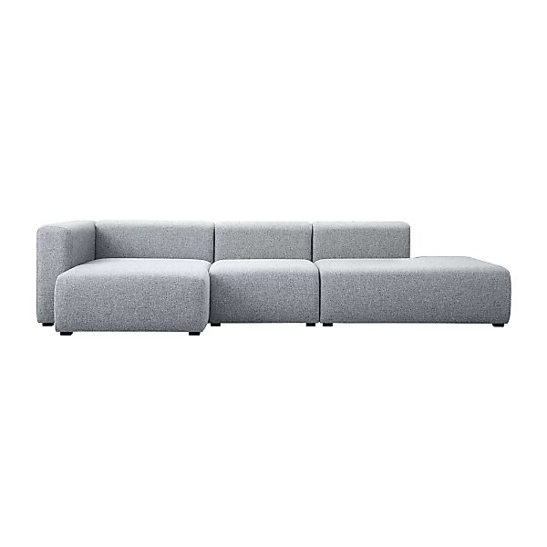 HAY - Mags 3-Sitzer Sofa links 321x127,5x67cm - hellgrau/Stoff Hallingdal 1 günstig online kaufen