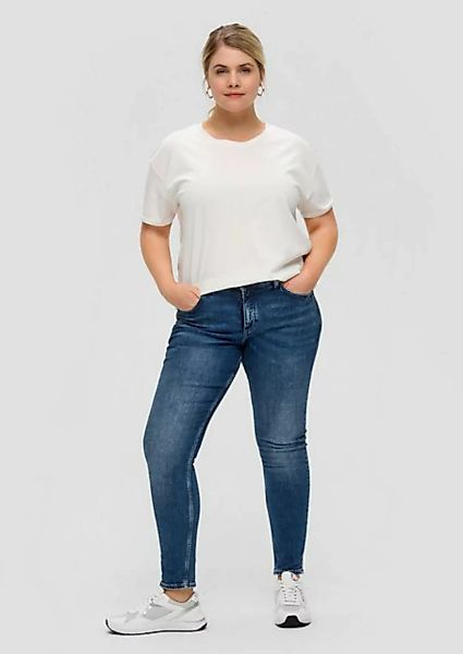 QS 5-Pocket-Jeans Jeans / Mid Rise / Skinny Leg Waschung, Label-Patch günstig online kaufen