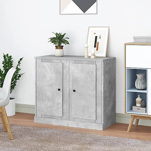 Vidaxl Sideboards 2 Stk. Betongrau 37,5x35,5x67,5 Cm Holzwerkstoff günstig online kaufen