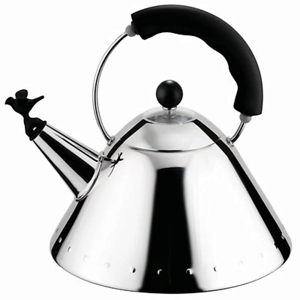 Alessi - 9093 Wasserkessel mit Magnetboden - schwarz, edelstahl/glänzend po günstig online kaufen