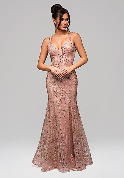OMBRE Abendkleid Glamouröses Abendkleid mit Paillettenverzierung günstig online kaufen