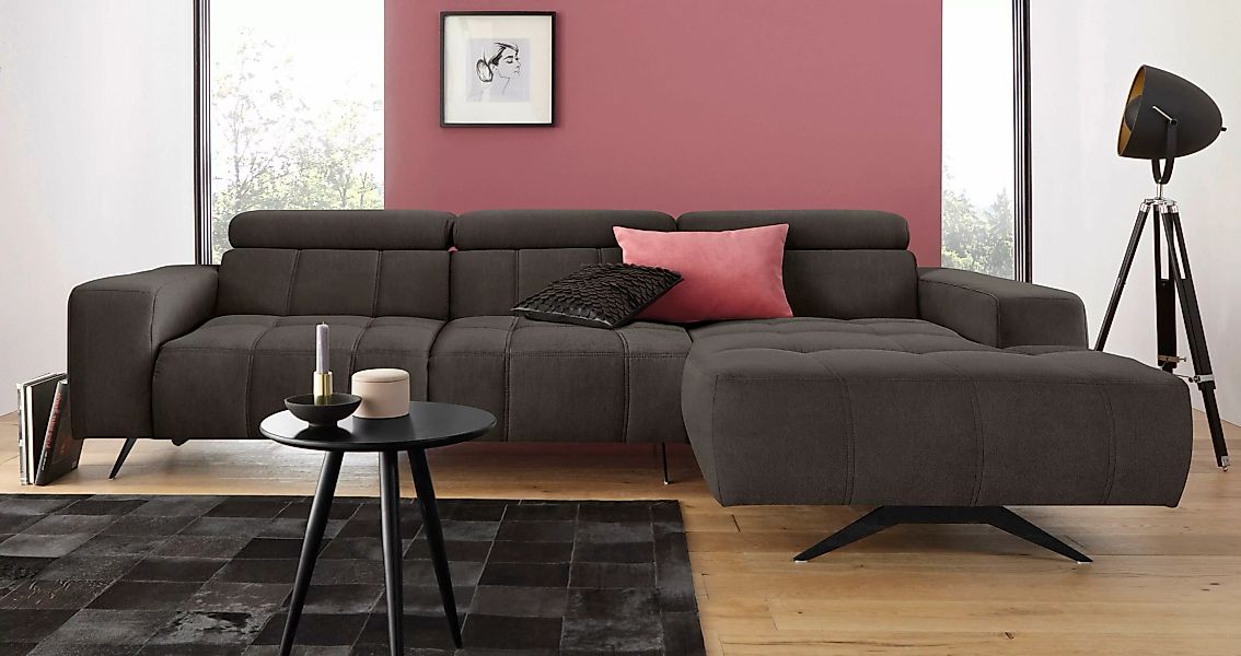 DOMO collection Ecksofa "Trento L-Form, mit Kufenfuß oder Einzelfuß", wahlw günstig online kaufen