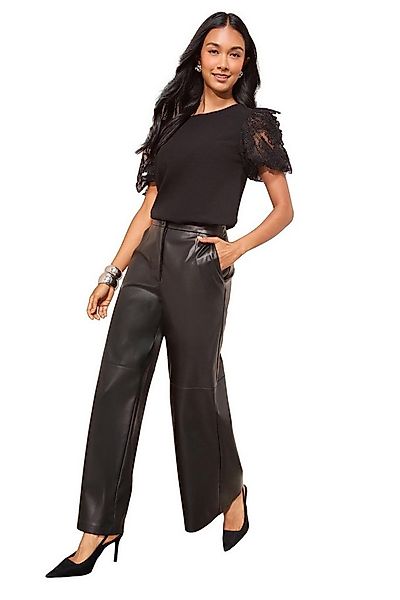 Friends Like These Kurzarmbluse Friends Like These Top mit Puffärmeln Rosen günstig online kaufen