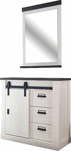 Home affaire Garderoben-Set "SHERWOOD" 2 Stk. tlg. mit Scheunentorbeschlag, günstig online kaufen