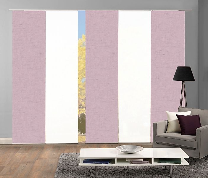 HOME WOHNIDEEN Schiebegardine "PIVE 5er SET" Paneelwagen 5 Stk. tlg. Schieb günstig online kaufen