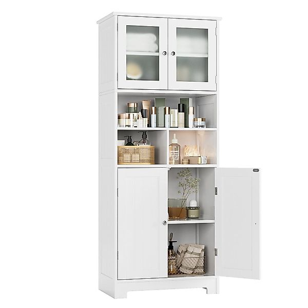 HOMECHO Hochschrank Badezimmerschrank Badschrank mit 3 günstig online kaufen