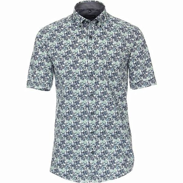 CASAMODA Kurzarmhemd Große Größen Kurzarmhemd Botanikprint grün-blau-weiß C günstig online kaufen