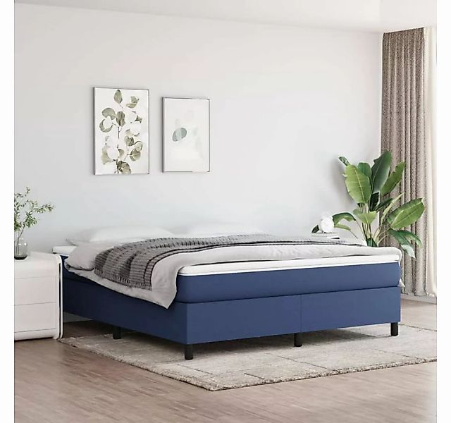 furnicato Bett Bettgestell Blau 180×200 cm Stoff günstig online kaufen
