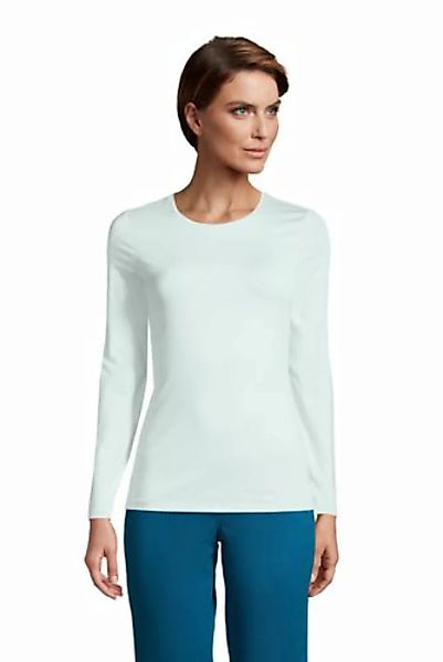 Shirt aus Baumwoll/Modalmix, Damen, Größe: L Normal, Grün, by Lands' End, M günstig online kaufen