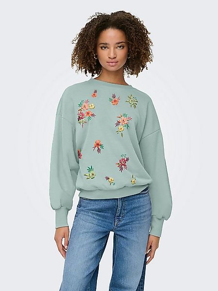 ONLY Sweatshirt ONLBROOKE L/S O-NECK FLOWER SWT günstig online kaufen