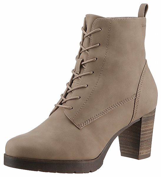 Tamaris Schnürstiefelette, Trichterabsatz, Stiefelette, Businessmode in veg günstig online kaufen