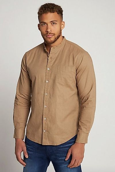 JP1880 Businesshemd Hemd Langarm Leinenmix Stehkragen Modern Fit günstig online kaufen
