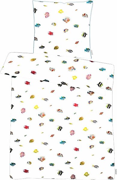APELT Bettwäsche "Fidshi" 2 Stk. tlg. cooles Fischdesign holt die Südsee in günstig online kaufen