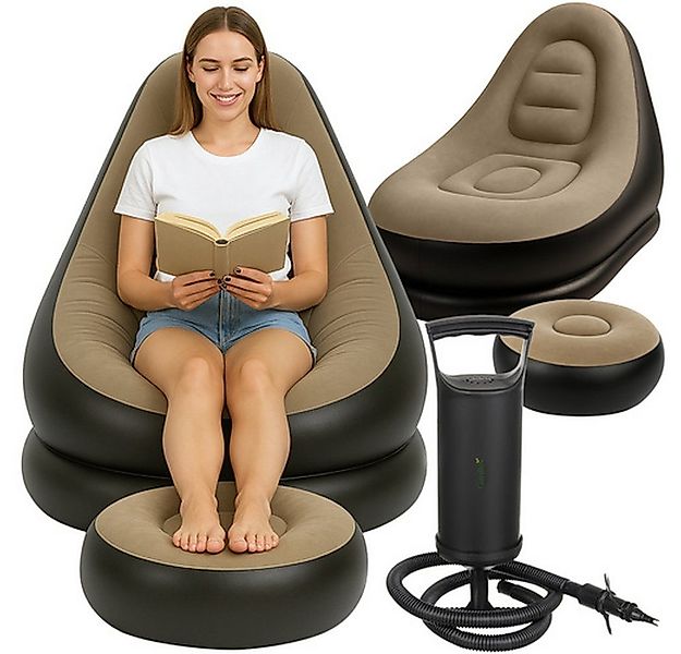 Gardlov Gartensofa Aufblasbarer Sessel Sonnenliege, Spar-Set 1 Teile, inklu günstig online kaufen