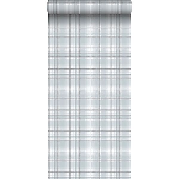 Sanders & Sanders Tapete Karomuster Hellblau und Grau 53 cm x 10.05 m günstig online kaufen