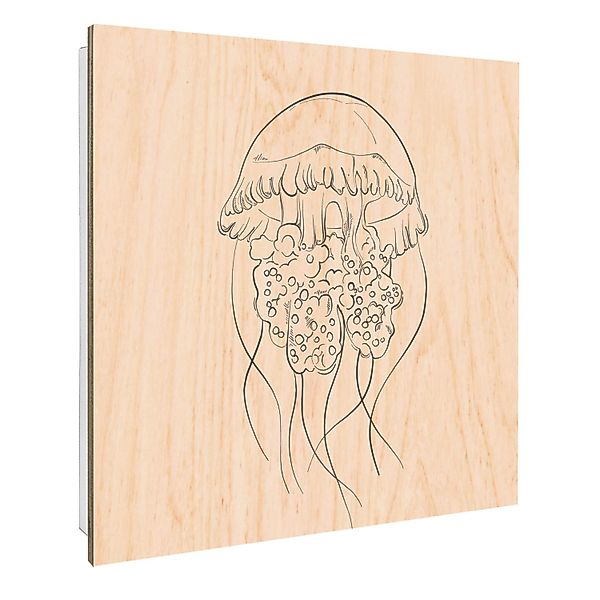 Banjado Großer Schlüsselbox Holz 30x30cm Weiß Scharnier Rechts 50 Haken Sch günstig online kaufen