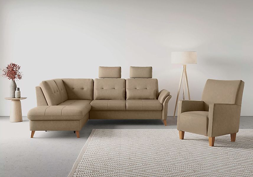 sit&more Ecksofa »Göteborg«, inkl. Sitztiefenverstellung, wahlweise mit Bet günstig online kaufen