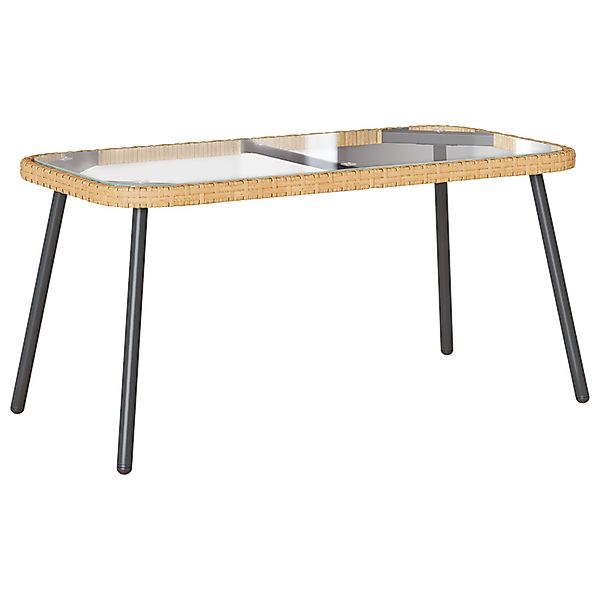 vidaXL Gartentisch Couchtisch Natur 90x45x42 cm günstig online kaufen