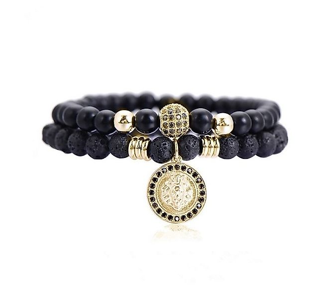 Lisandra Scott Armband Herren Armband aus Vulkangestein mit Löwen Anhänger günstig online kaufen