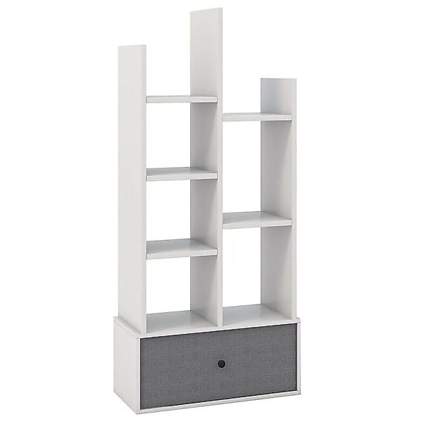 Costway Bücherregal Im Baumform 53 x 24 x 118 cm Weiß günstig online kaufen