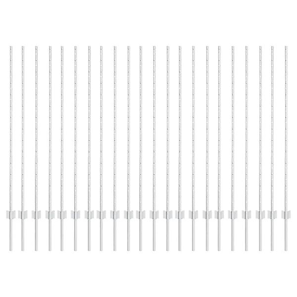 vidaXL Zaunpfosten 22 Stk Silber 180 cm Stahl 3335958 günstig online kaufen