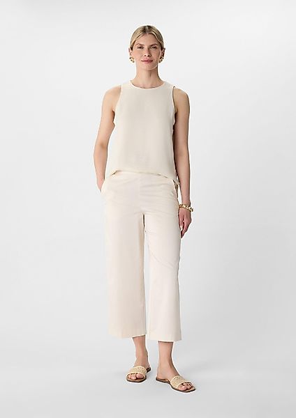 comma Culotte Hose Crop-Hose aus Popeline günstig online kaufen