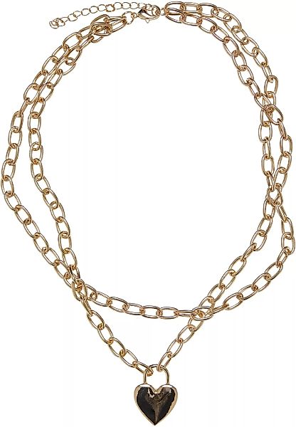 URBAN CLASSICS Edelstahlkette "Accessoires Heart Padlock Necklace" günstig online kaufen