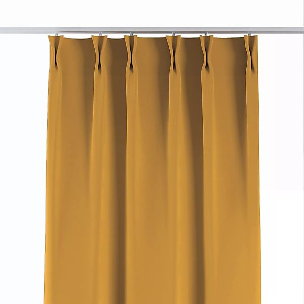 Vorhang mit flämischen 2-er Falten, honiggelb, Crema (144-73) günstig online kaufen
