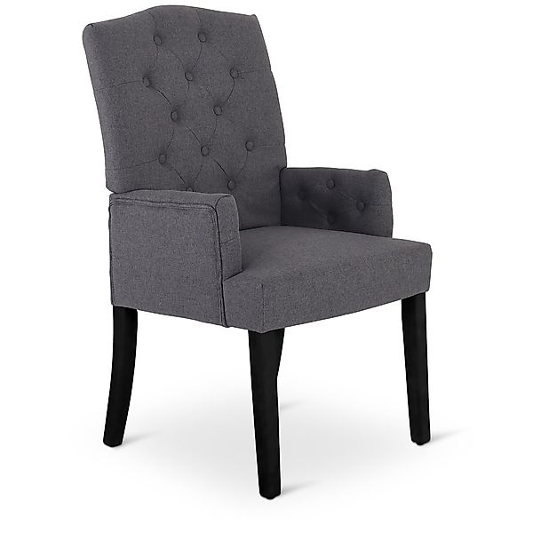 Raburg Esszimmerstuhl Polsterstuhl mit Armlehnen, Chesterfield-Design, günstig online kaufen