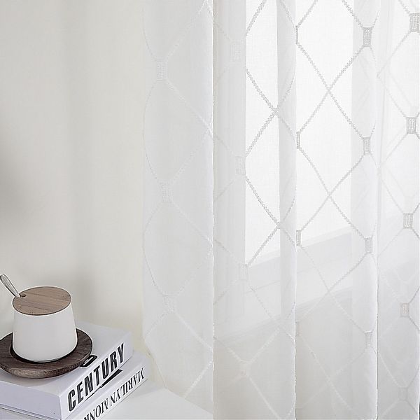 BYSURE Gardine (2 St), Stangendurchzug, halbtransparent, günstig online kaufen